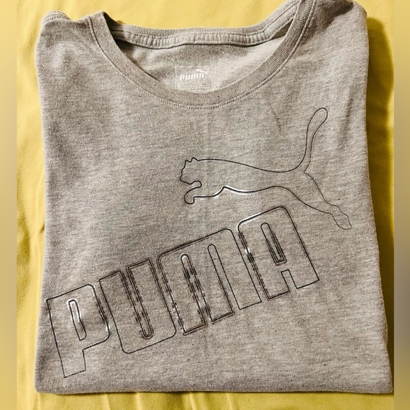 Puma T- shirt size s/p‎ Gray logo puma - Picture 2 of 5